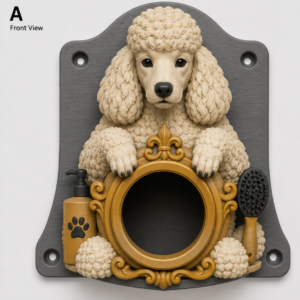 Standard Poodle EV Cable Holder – Round Mirror