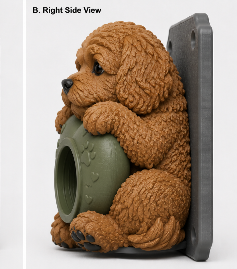 Cavapoo EV Cable Holder – Heart Cushion - Image 2