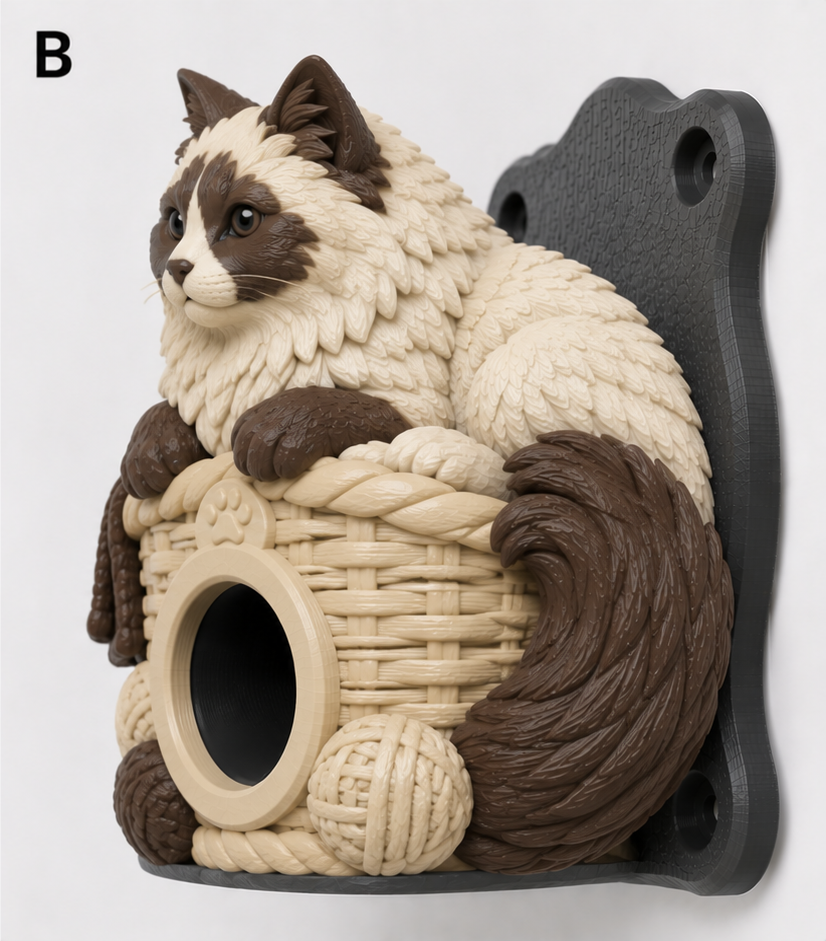 Ragdoll EV Cable Holder – Basket of Wool - Image 2