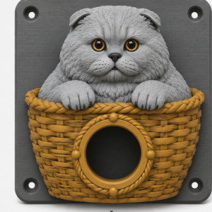 Scottish Fold EV Cable Holder – Woven Basket