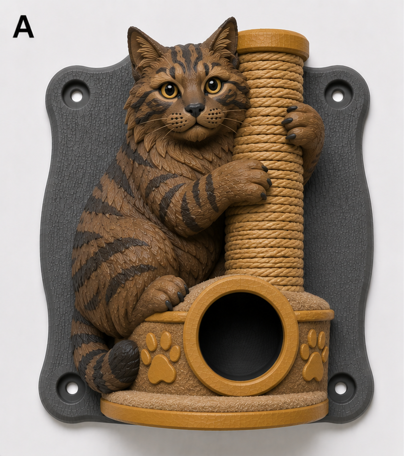 Tabby EV Cable Holder – Climbing a Scratching Post