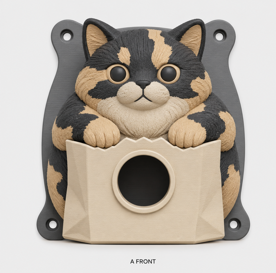 Tortoiseshell cat EV Cable Holder – Paper Shopping Bag