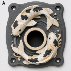 Common Carp EV Cable Holder – Swimming around a Circular Pond Ripple
