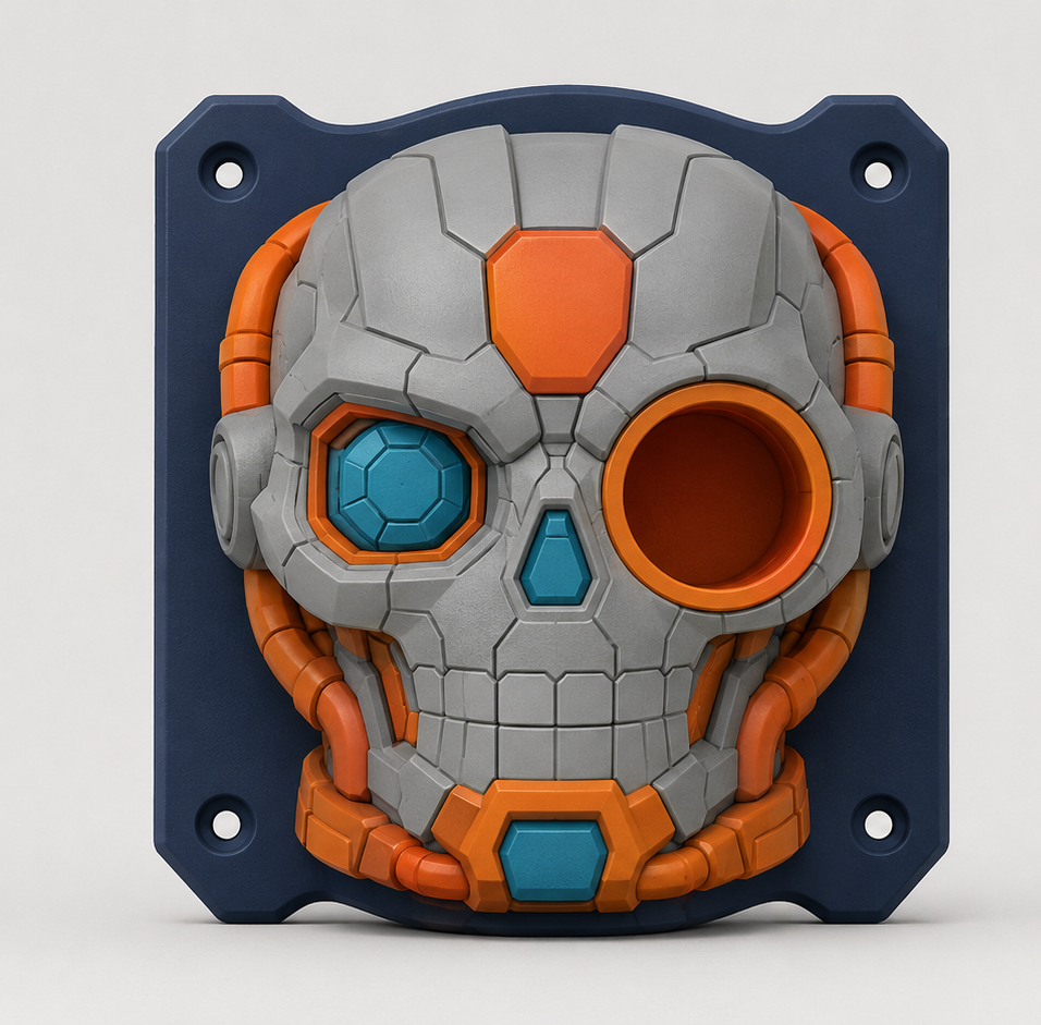 Cybernetic Skull EV Cable Holder