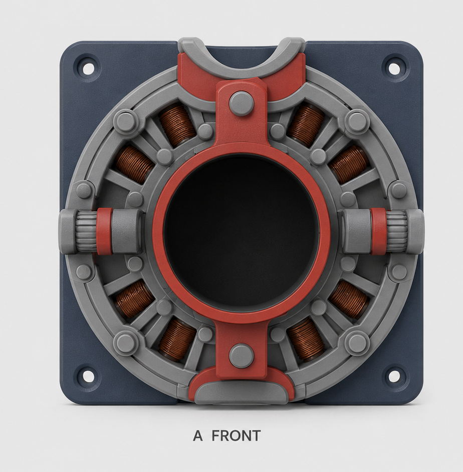 Futuristic Vault Door EV Cable Holder
