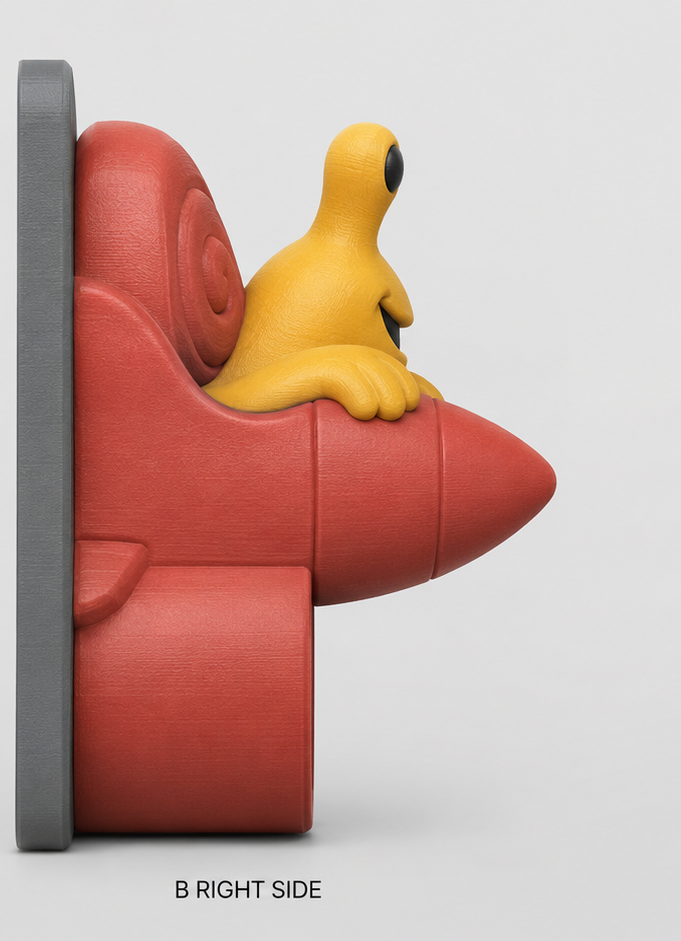 Original rocket-riding garden snail EV Cable Holder - Image 2