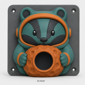Original astronaut badger carrying a moon rock EV Cable Holder
