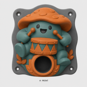 Original dancing mushroom drummer EV Cable Holder