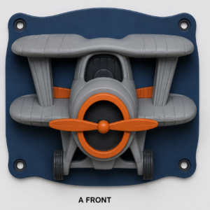 Pioneer-era cloth-wing biplane EV Cable Holder