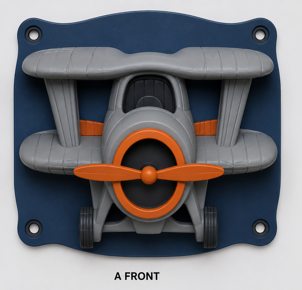 Pioneer-era cloth-wing biplane EV Cable Holder