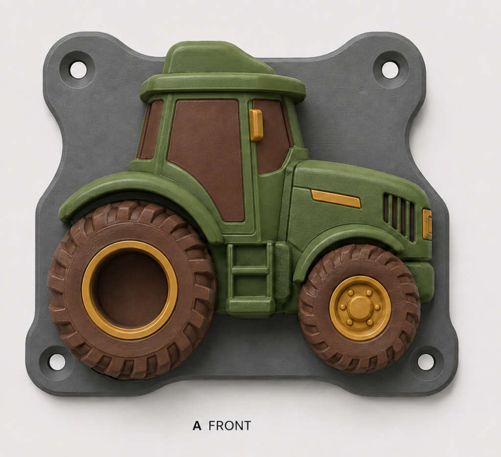 Modern field tractor with cab EV Cable Holder