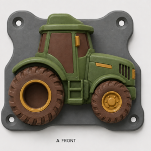 Modern field tractor with cab EV Cable Holder
